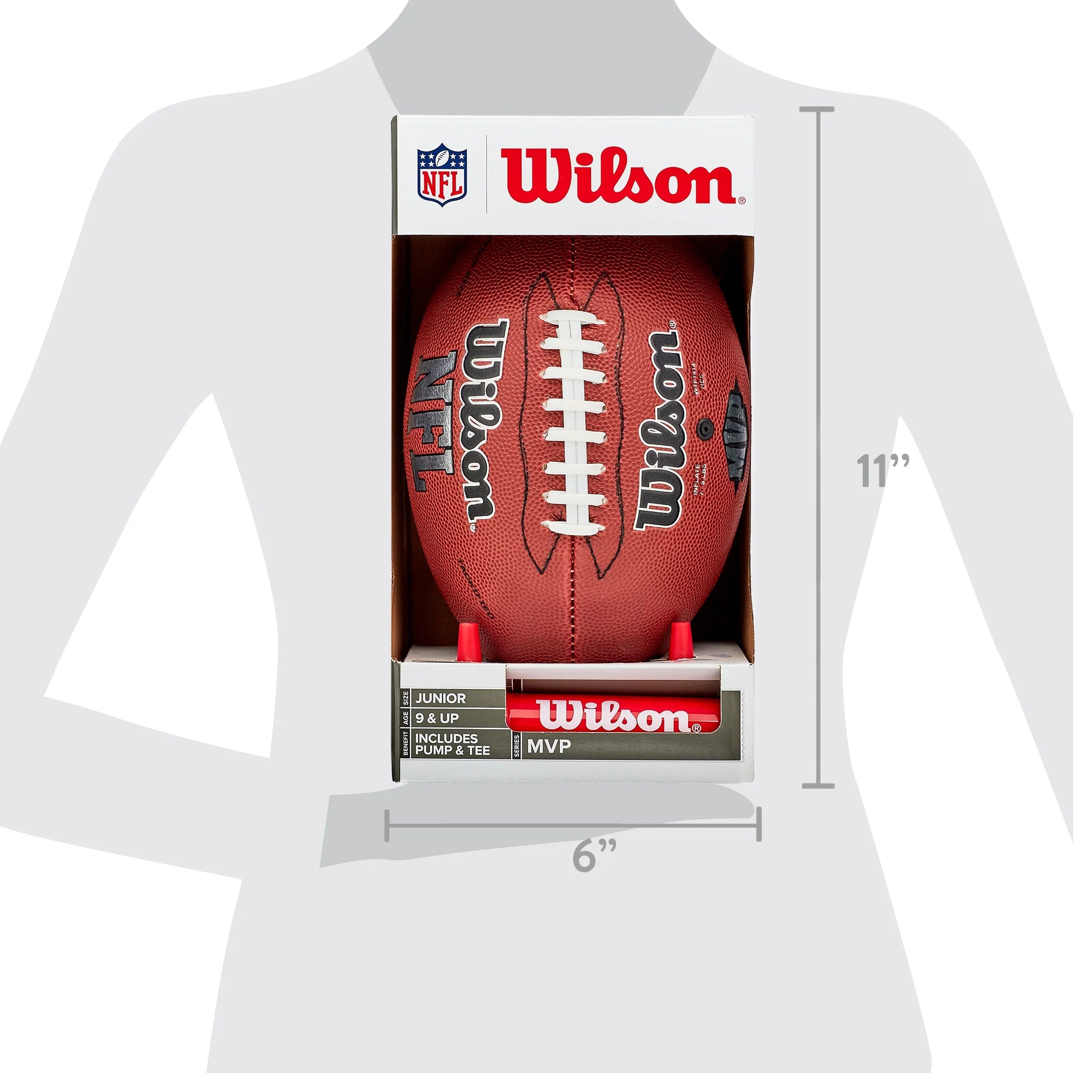 WTF1414PT NFL MVP Junior Football W/ Pump & Tee