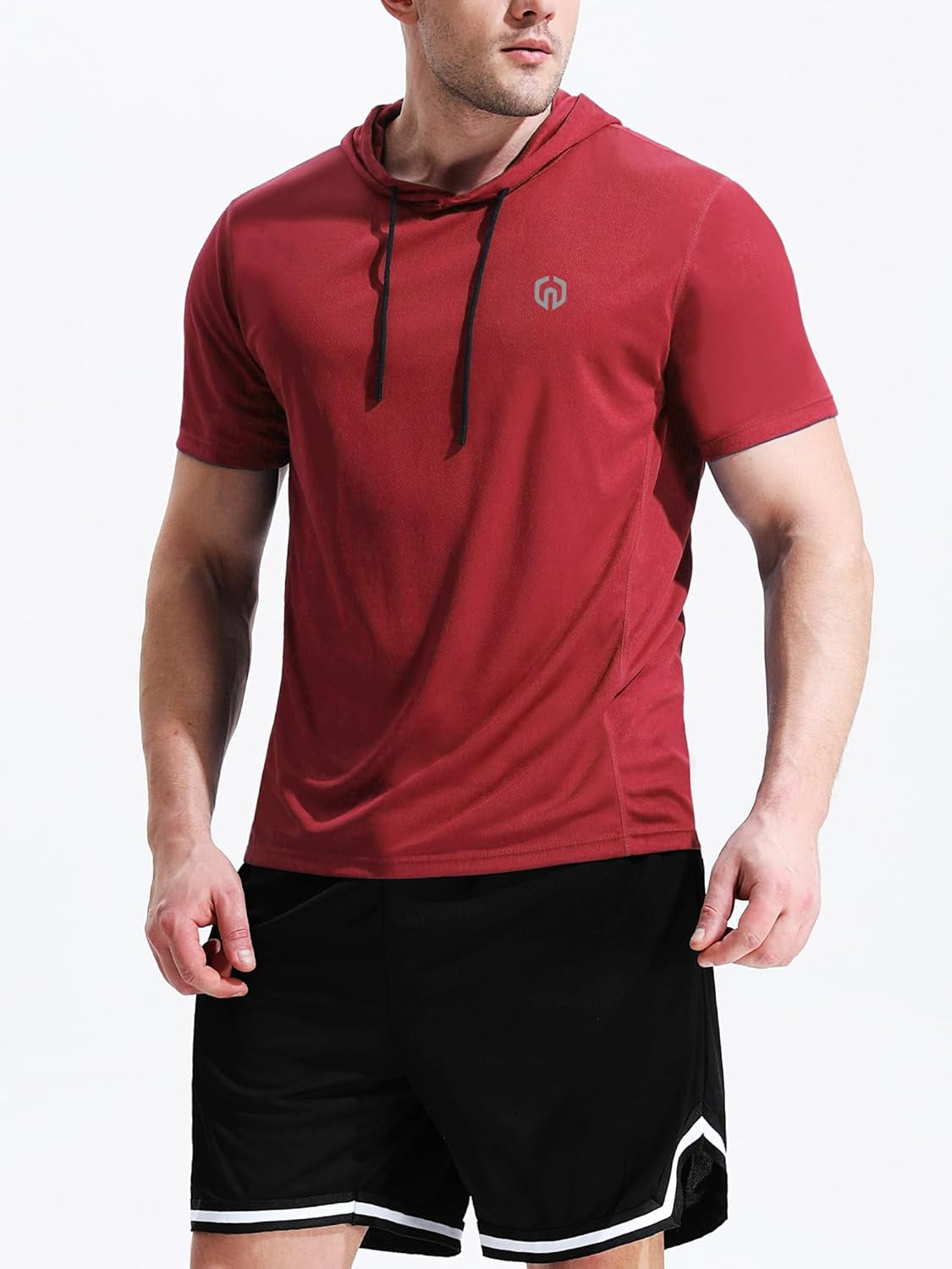 Dry Fit Workout Athletic Muscle Tank Top Running Shirts with Hoods