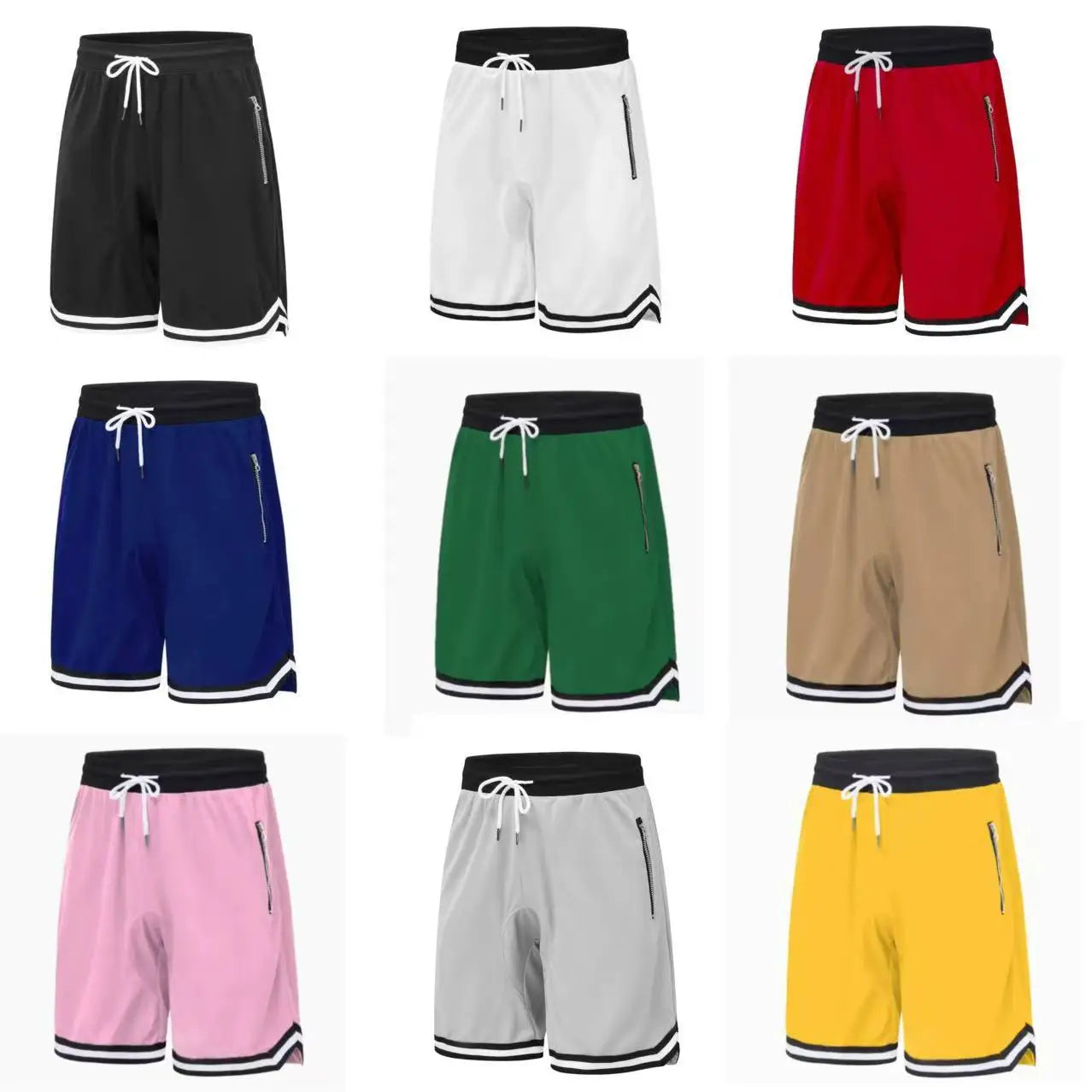Men Gym Running Fitness Shorts Breathable Soccer Basketball Shorts Exercise Training Sports Short Pants Loose Sportswear