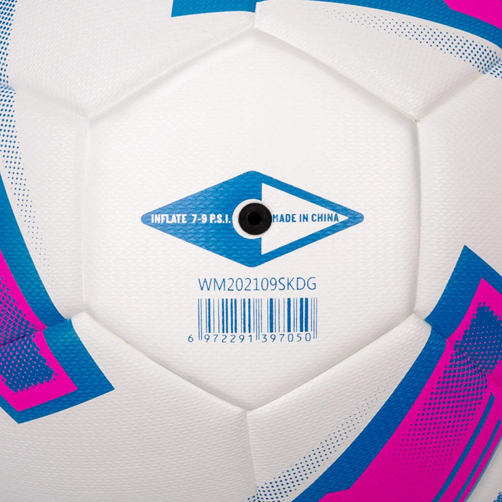Tristar Size 4 Youth and Beginner Soccer Ball, White/Blue/Pink