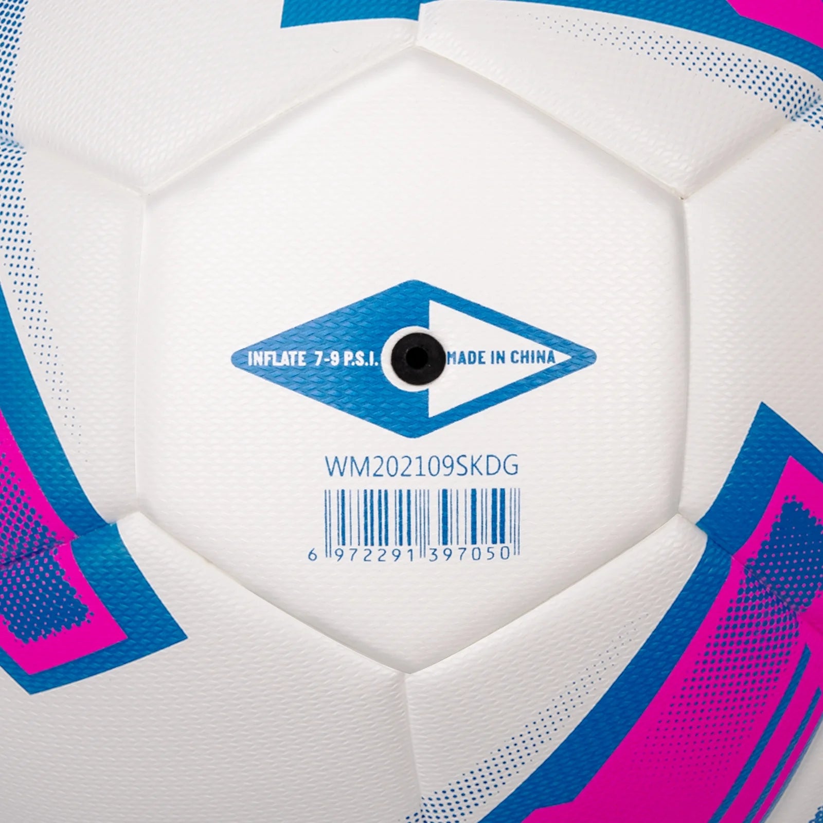 Tristar Size 4 Youth and Beginner Soccer Ball, White/Blue/Pink