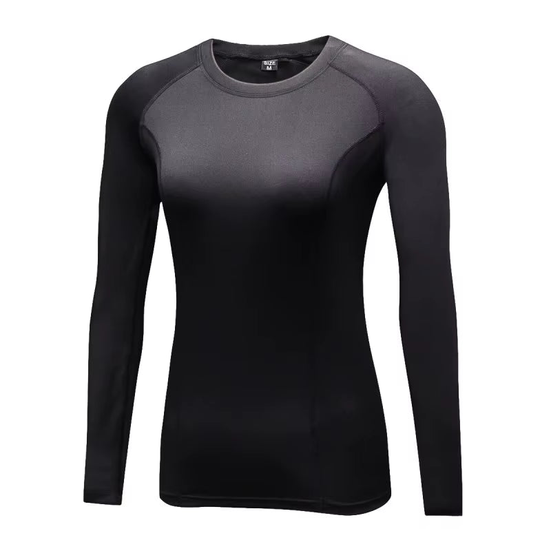 Women Autumn Nylon Quick-Drying Long Sleeve Fitness Gym Running Yoga T-Shirt