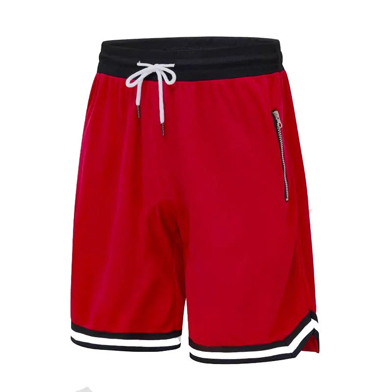 Men Gym Running Fitness Shorts Breathable Soccer Basketball Shorts Exercise Training Sports Short Pants Loose Sportswear