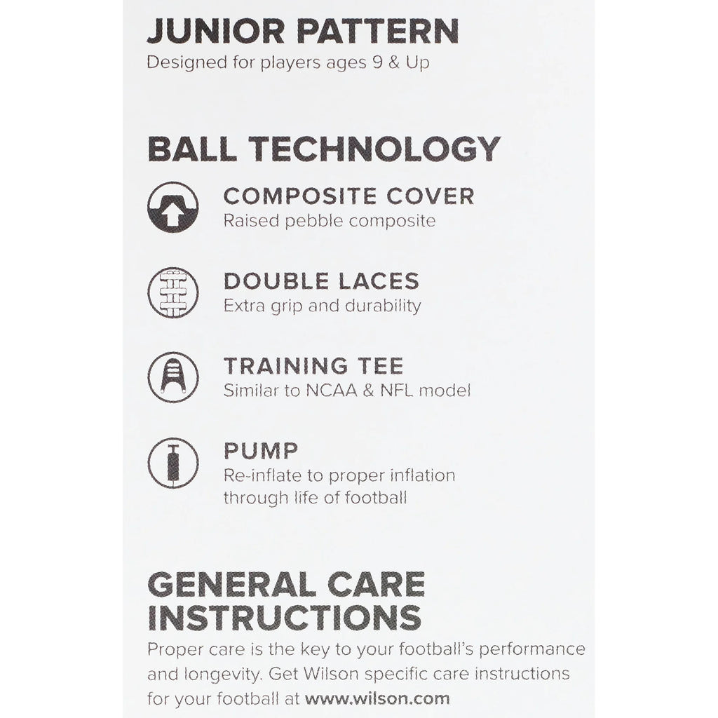 WTF1414PT NFL MVP Junior Football W/ Pump & Tee