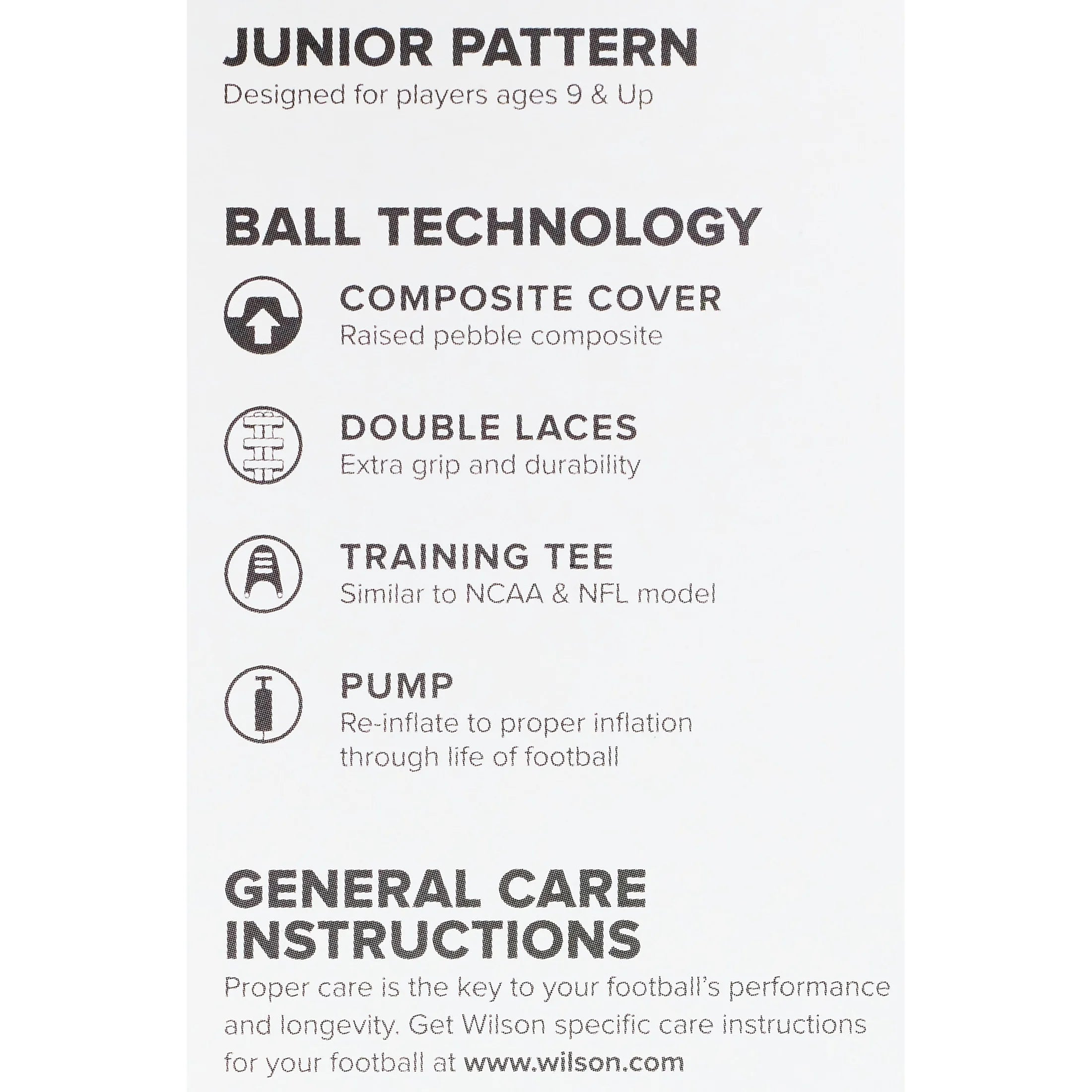 WTF1414PT NFL MVP Junior Football W/ Pump & Tee
