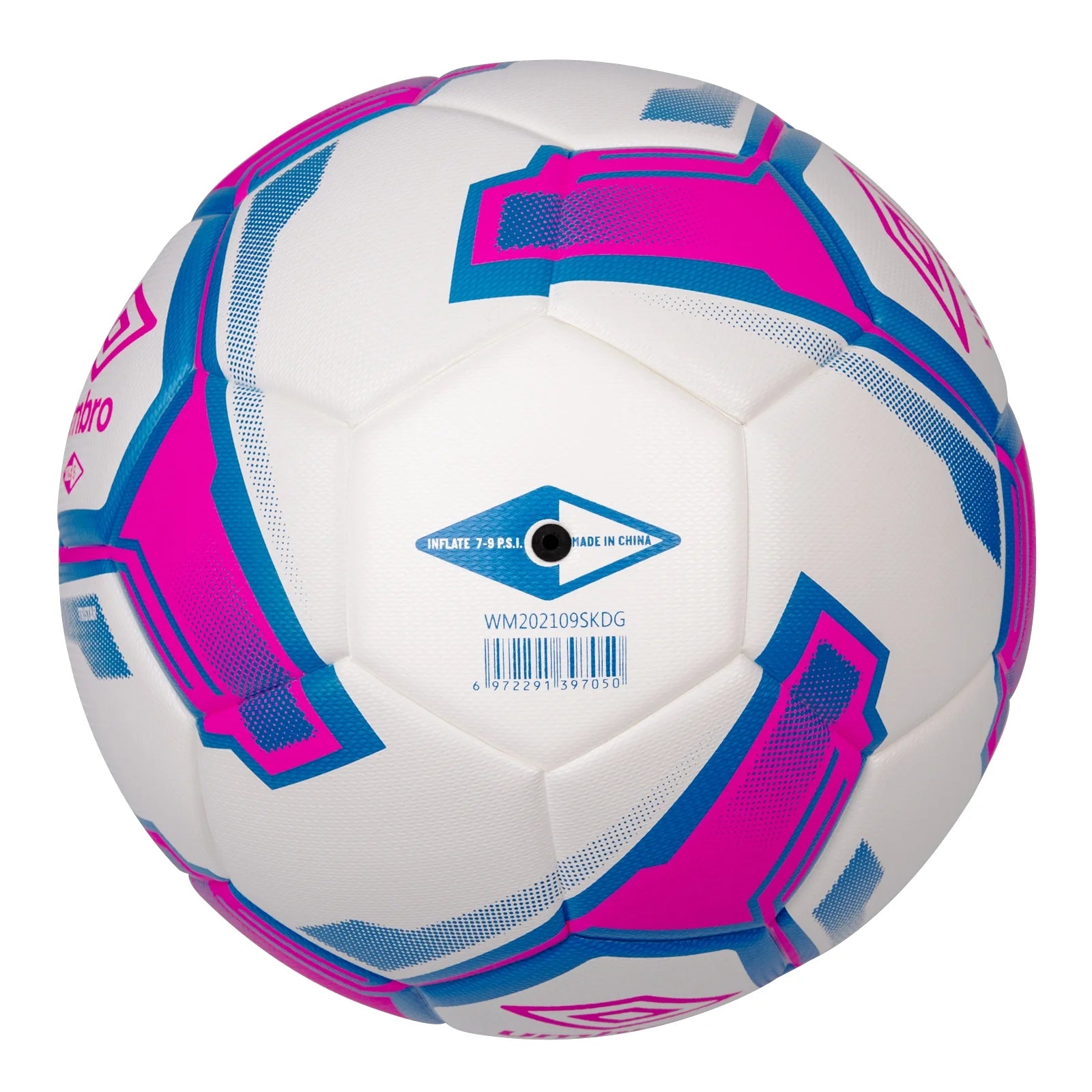 Tristar Size 4 Youth and Beginner Soccer Ball, White/Blue/Pink